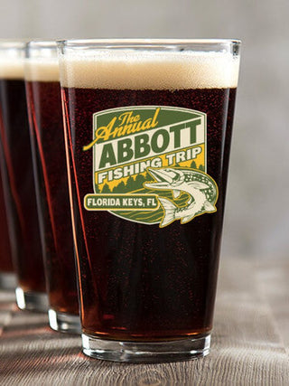 Fishing Trip : Pint Glasses - Color Printed