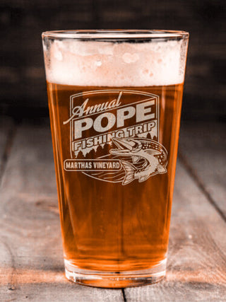 Fishing Trip : Pint Glasses - Engraved