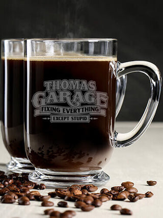 Fixing Everything Garage : Coffee Mugs - Engraved