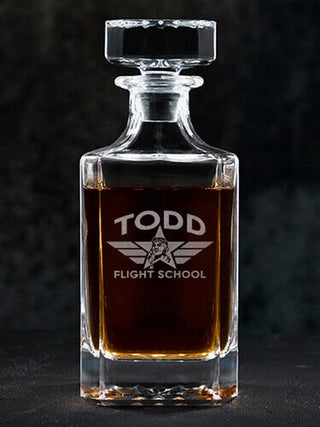 Flight School : Whiskey Decanter - Engraved