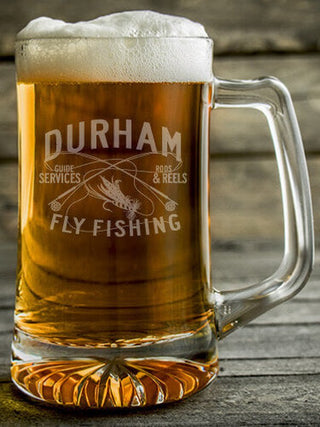 Fly Fishing Guide : Beer Mugs - Engraved