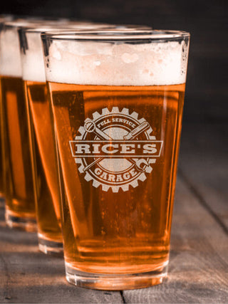 Garage : Pint Glasses - Engraved