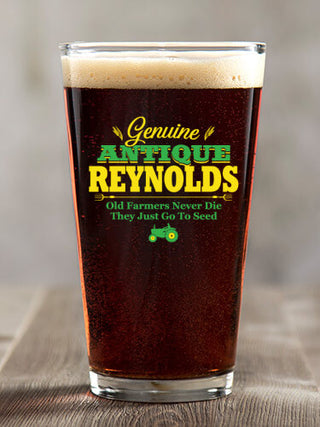 Genuine Antique Farmer : Pint Glasses - Color Printed