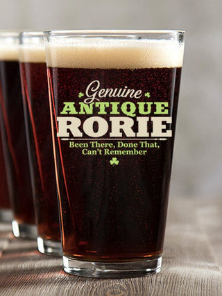 Genuine Irish Antique : Pint Glasses - Color Printed