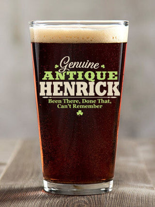 Genuine Irish Antique : Pint Glasses - Color Printed