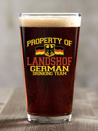 German Drinking Team : Pint Glasses - Color Printed