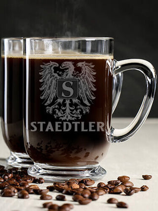 German Monogram : Coffee Mugs - Engraved