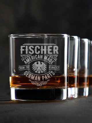 German Parts : Rocks Glasses - Engraved
