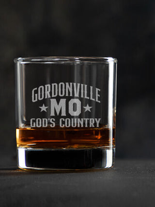 God's Country : Rocks Glasses - Engraved