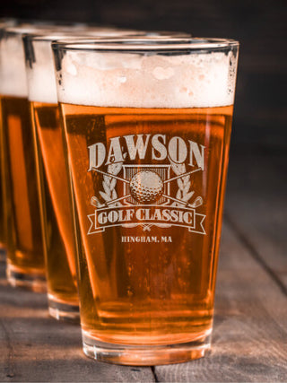 Golf Classic : Pint Glasses - Engraved