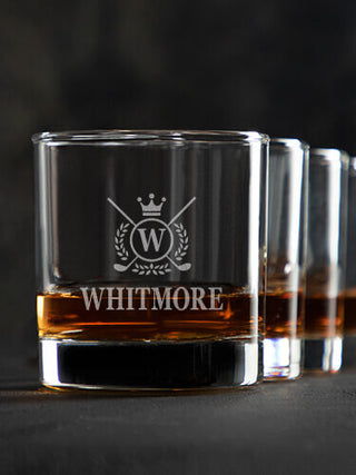 Golf Monogram : Rocks Glasses - Engraved
