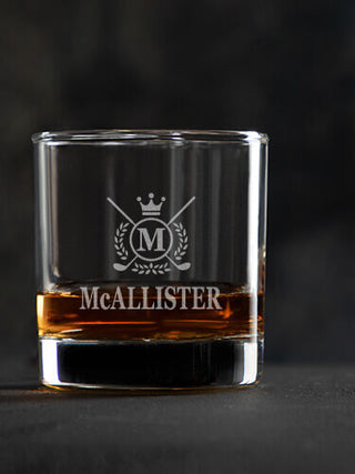 Golf Monogram : Rocks Glasses - Engraved