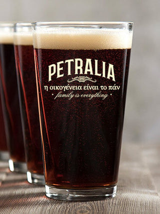 Greek Family Is Everything : Pint Glasses - Color Printed
