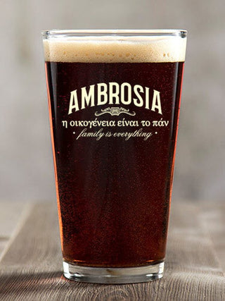 Greek Family Is Everything : Pint Glasses - Color Printed