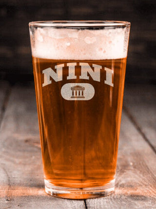 Greek Varsity : Pint Glasses - Engraved