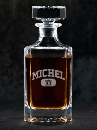 Greek Varsity : Whiskey Decanter - Engraved