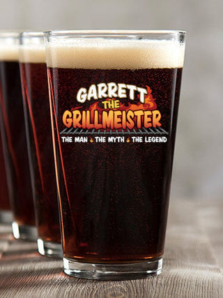 Grillmeister : Pint Glasses - Color Printed