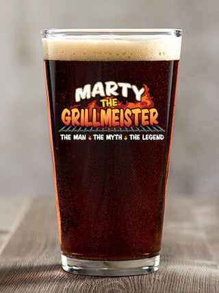Grillmeister : Pint Glasses - Color Printed