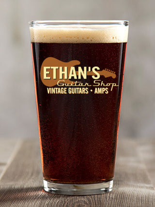 Guitar Shop : Pint Glasses - Color Printed