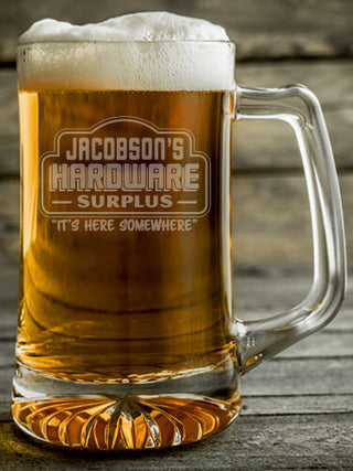 Hardware Surplus : Beer Mugs - Engraved