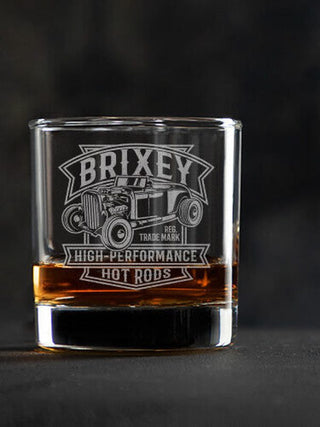 High-Performance Hot Rods : Rocks Glasses - Engraved
