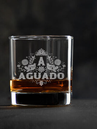 Hispanic Monogram : Rocks Glasses - Engraved