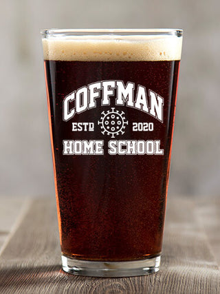 Homeschool 2020 : Pint Glasses - Color Printed