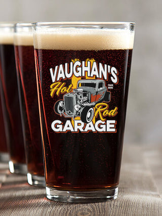 Hot Rod Garage BP : Pint Glasses - Color Printed