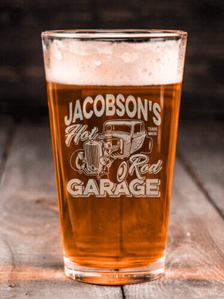 Hot Rod Garage BP : Pint Glasses - Engraved