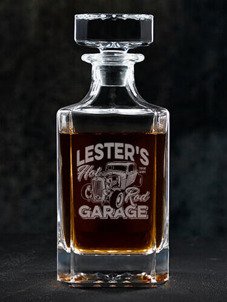 Hot Rod Garage BP : Whiskey Decanter - Engraved