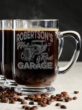 Hot Rod Garage : Coffee Mugs - Engraved