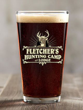 Hunting Camp : Pint Glasses - Color Printed