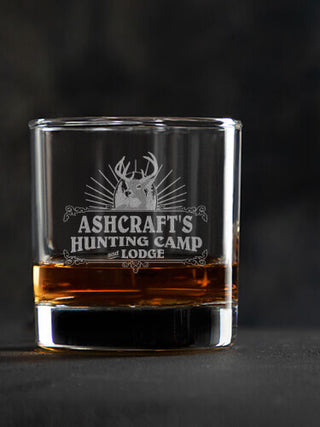Hunting Camp : Rocks Glasses - Engraved