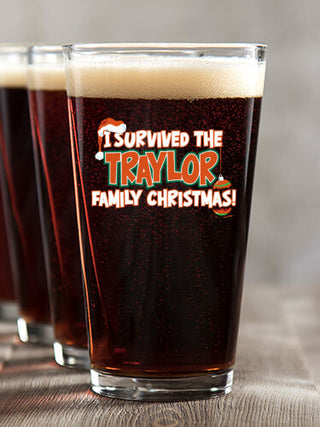 I Survived Christmas : Pint Glasses - Color Printed
