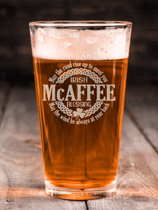 Irish Blessing : Pint Glasses - Engraved