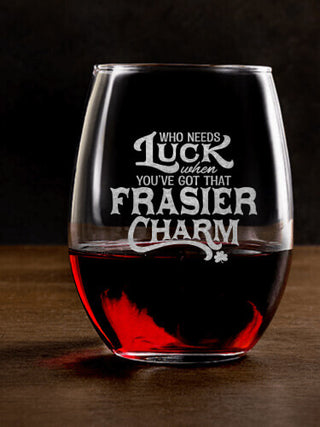 Irish Charm : Stemless Wine Glasses - Engraved