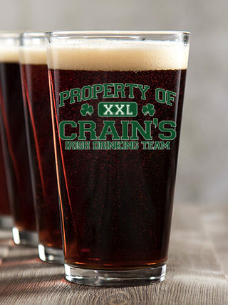Irish Drinking Team : Pint Glasses - Color Printed