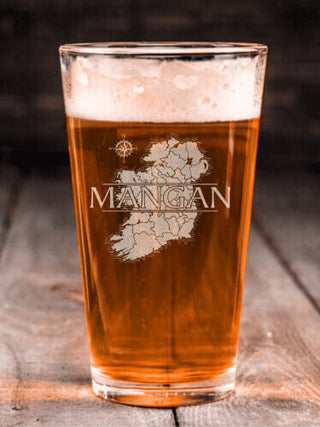 Irish Heritage : Pint Glasses - Engraved