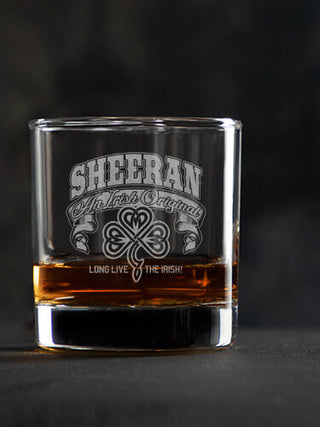 Irish Original : Rocks Glasses - Engraved