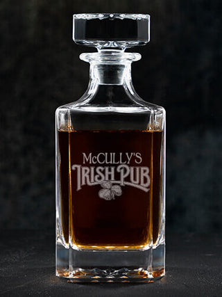 Irish Pub : Whiskey Decanter - Engraved