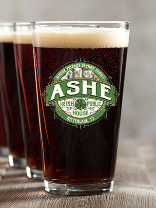 Irish Public House : Pint Glasses - Color Printed