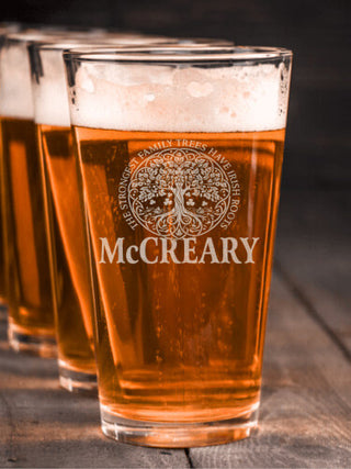 Irish Roots : Pint Glasses - Engraved