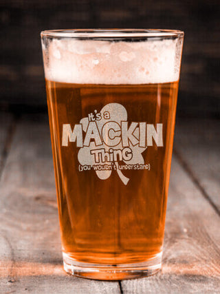 Irish Thing : Pint Glasses - Engraved