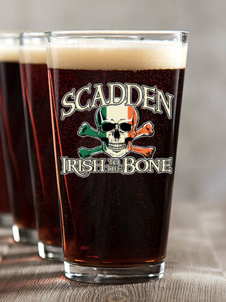 Irish to the Bone : Pint Glasses - Color Printed