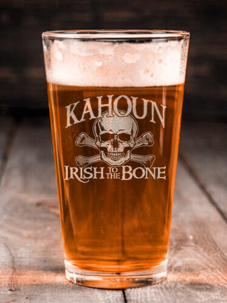 Irish to the Bone : Pint Glasses - Engraved