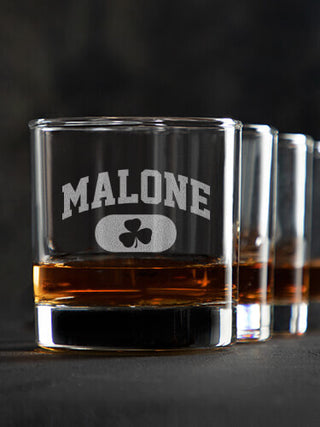 Irish Varsity : Rocks Glasses - Engraved