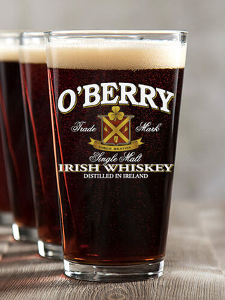 Irish Whiskey : Pint Glasses - Color Printed