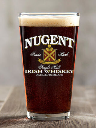 Irish Whiskey : Pint Glasses - Color Printed