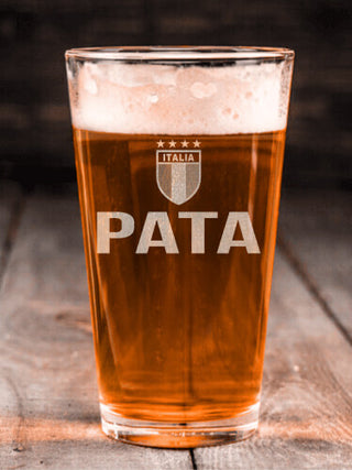 Italia : Pint Glasses - Engraved