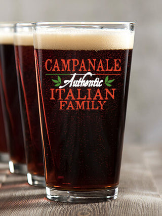 Italian Family : Pint Glasses - Color Printed